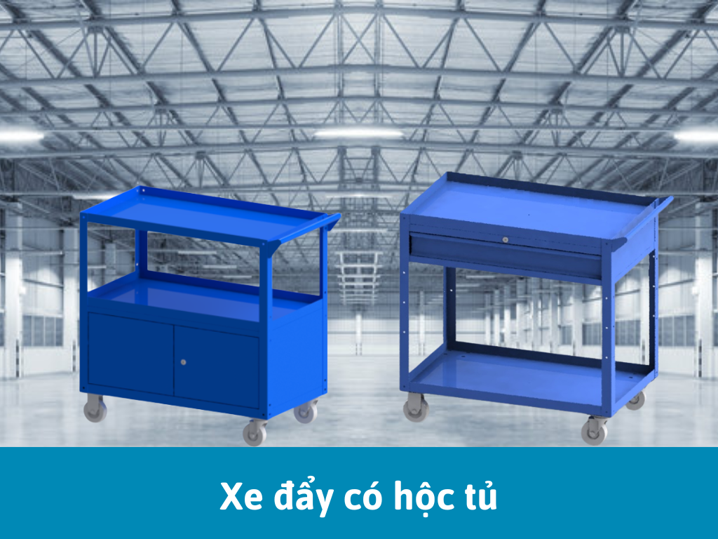 Xe đẩy dụng cụ có hộc tủ DASKFLEX | Giải pháp lưu trữ & di chuyển 2 trong 1