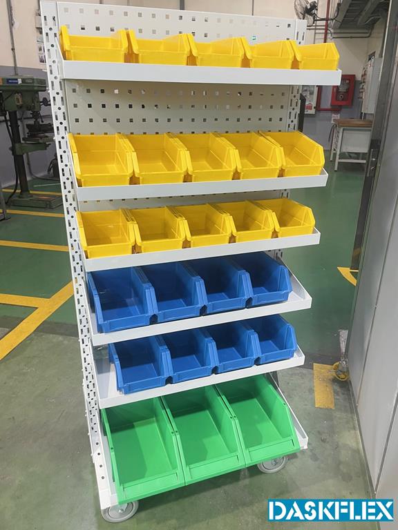 xe đẩy linh kiện 12 tầng daskflex tại xưởng sản xuất