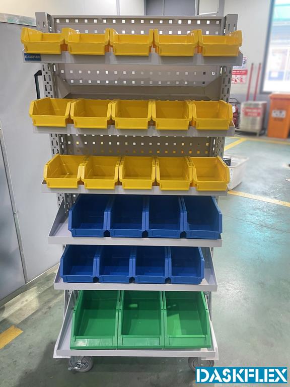 xe đẩy linh kiện 12 tầng dasflex tại nh&agrave; xưởng