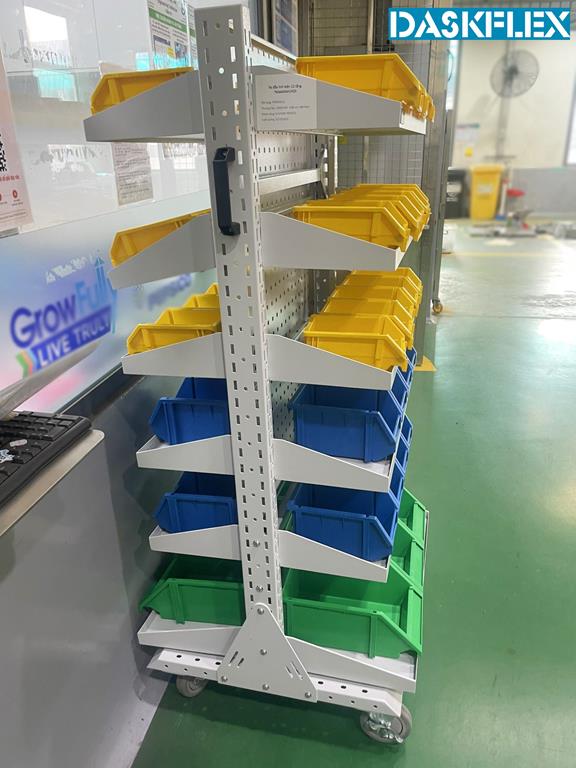 xe đẩy linh kiện 12 tầng daskflex tại doanh nghiệp đồ uống