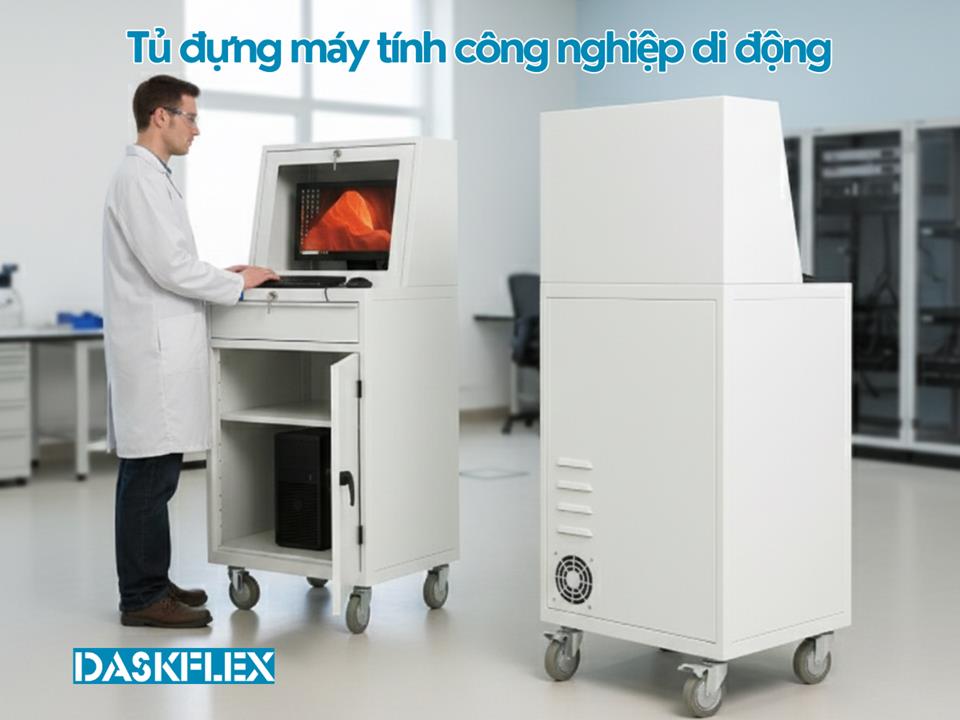 Tủ đựng máy tính công nghiệp di động Daskflex- Bảo vệ PC hiệu quả và tối ưu