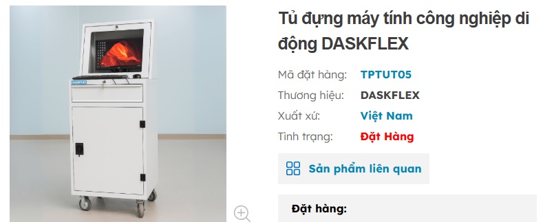 tủ để m&aacute;y t&iacute;nh di động Daskflex