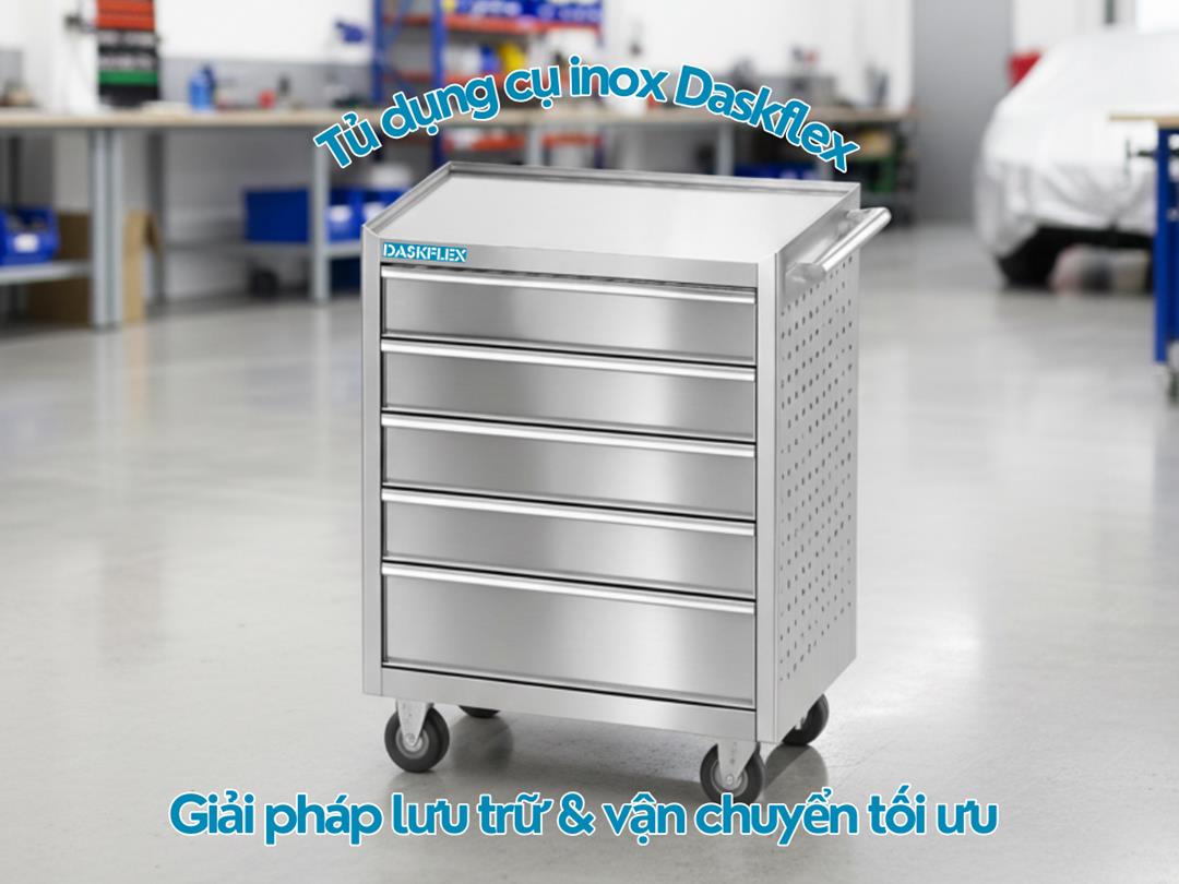 Tủ đựng dụng cụ inox – Giải pháp lưu trữ bền bỉ cho nhà xưởng và khu kỹ thuật