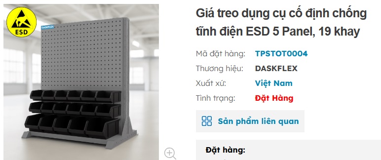 giá treo dụng cụ chống tĩnh điện