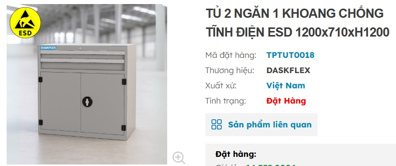 tủ chống tĩnh điện ESD
