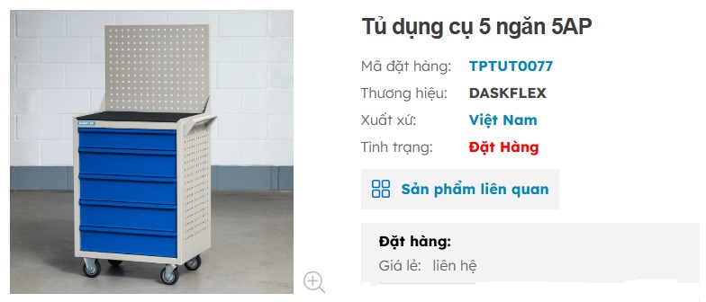 tủ đựng dụng cụ 5 ngăn 5AP Daskflex