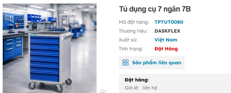 tủ đựng dụng cụ đồ nghề 7 ngăn 7B