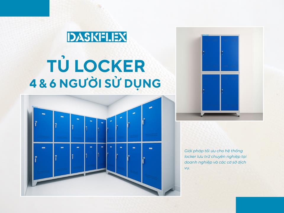 Tủ locker nhân viên Daskflex – Tối ưu không gian và lưu trữ cá nhân an toàn