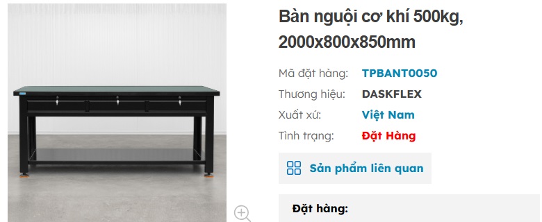 b&agrave;n nguội cơ kh&iacute; 500kg