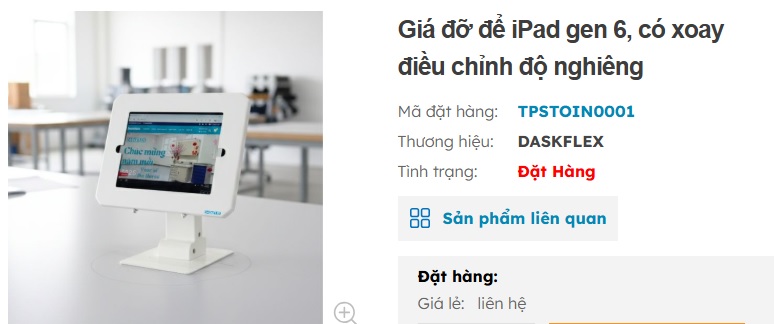 gi&aacute; để ipad nh&agrave; xưởng