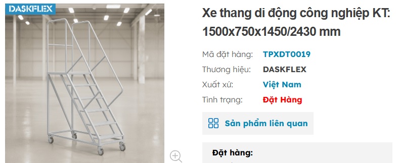 xe thang di động công nghiệp Daskflex