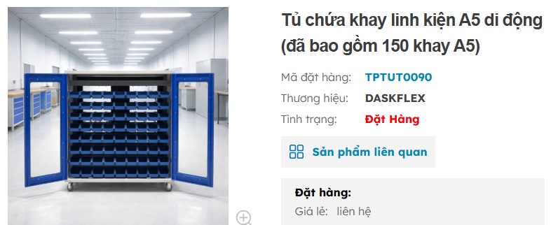 Tủ để linh kiện A5 mã TPTUT0090