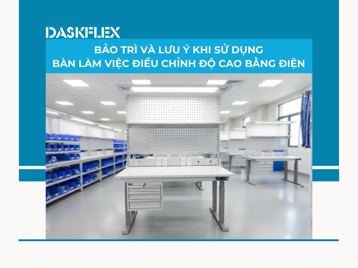 Bảo trì bàn làm việc điều chỉnh độ cao – Những điều cần lưu ý trong môi trường sản xuất
