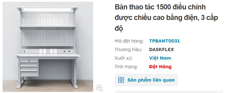 b&agrave;n l&agrave;m việc điều chỉnh độ cao Daskflex