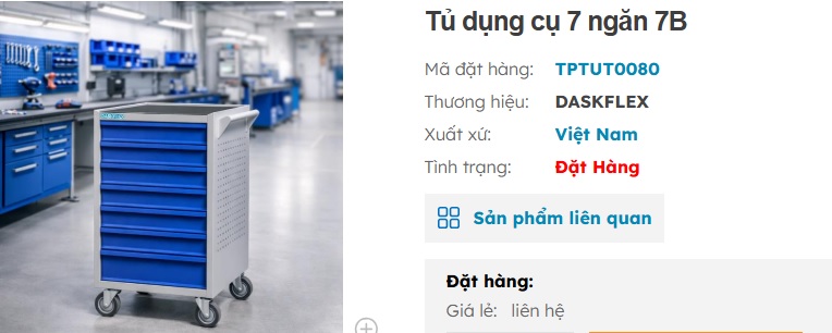 tủ để đồ nghề 7 ngăn