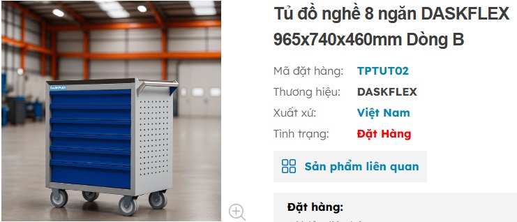 tủ để đồ nghề 8 ngăn di động