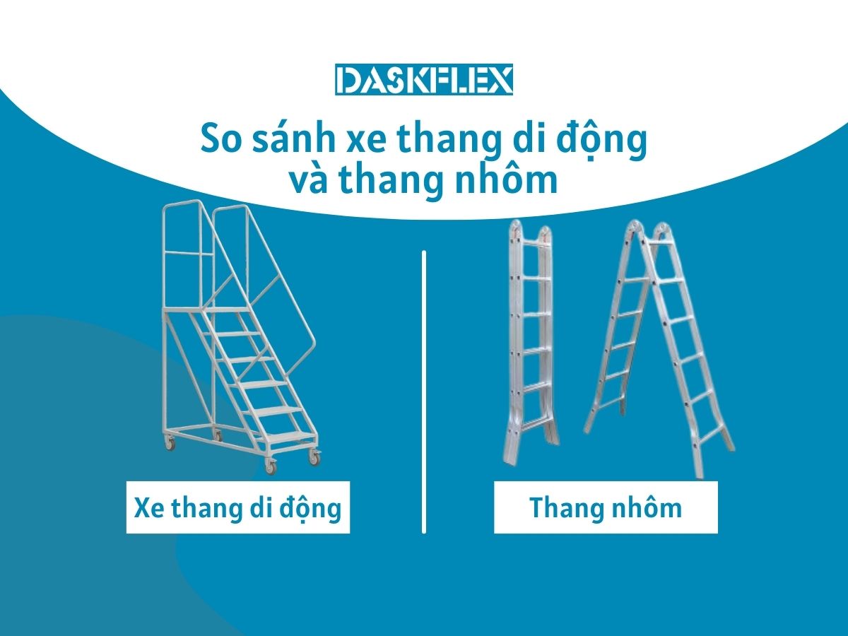 Xe thang di động vs thang nhôm: Loại nào an toàn hơn?