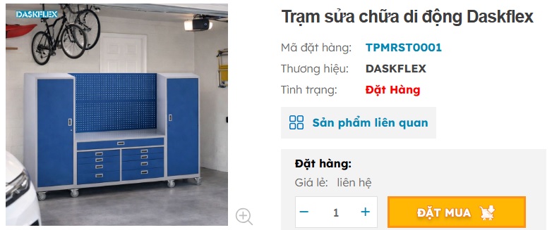 trạm sửa chữa di động Daskflex tại nhà