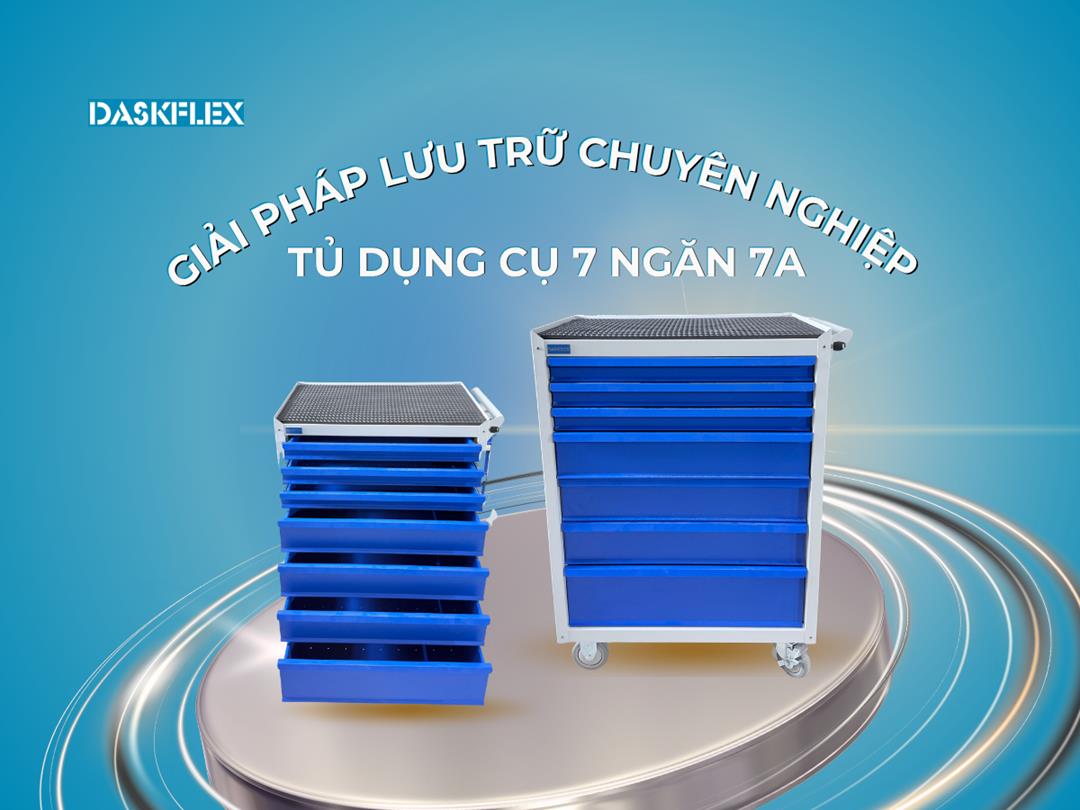 Tủ đựng dụng cụ 7 ngăn 7A Daskflex – Giải pháp lưu trữ chuyên nghiệp cho nhà xưởng hiện đại
