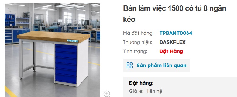 bàn thao tác kỹ thuật trong nhà máy