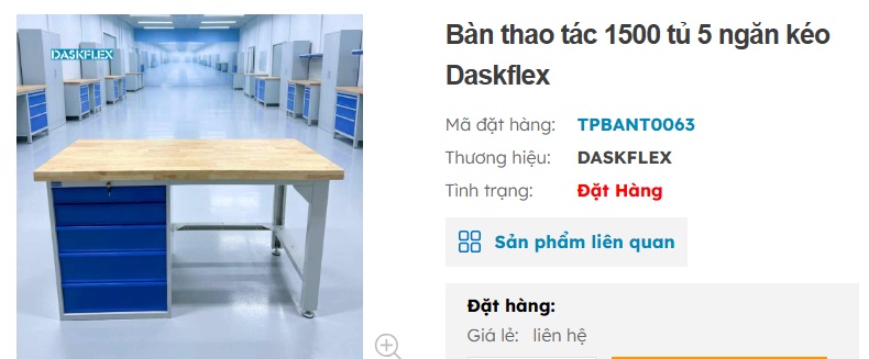bàn thao tác công nghiệp chịu tải