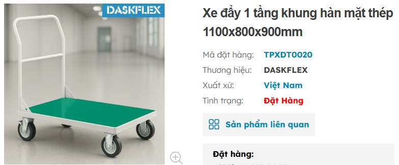 xe đẩy nh&agrave; xưởng