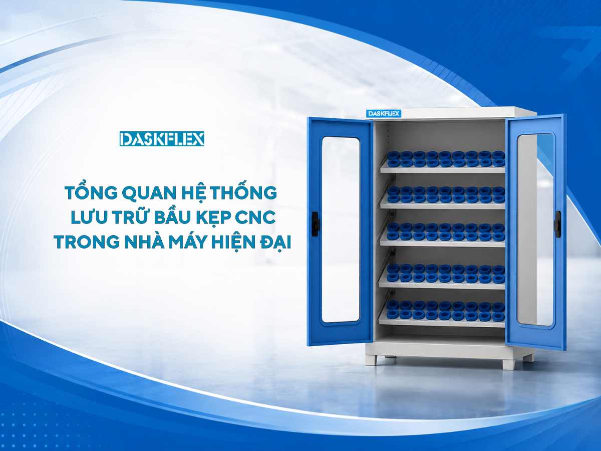 Tổng quan hệ thống lưu trữ bầu kẹp CNC trong nhà máy hiện đại