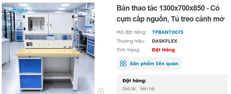 bàn thao tác nhà xưởng daskflex