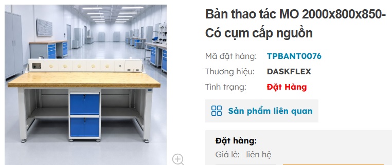 b&agrave;n thao t&aacute;c c&ocirc;ng nghiệp daskflex