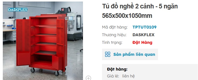 tủ c&ocirc;ng cụ dụng cụ c&ocirc;ng nghiệp