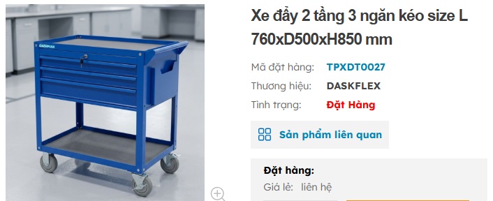 xe đẩy nh&agrave; xưởng