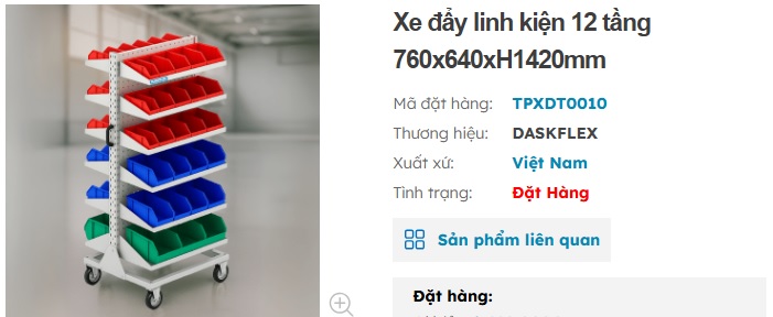 xe đẩy nh&agrave; xưởng