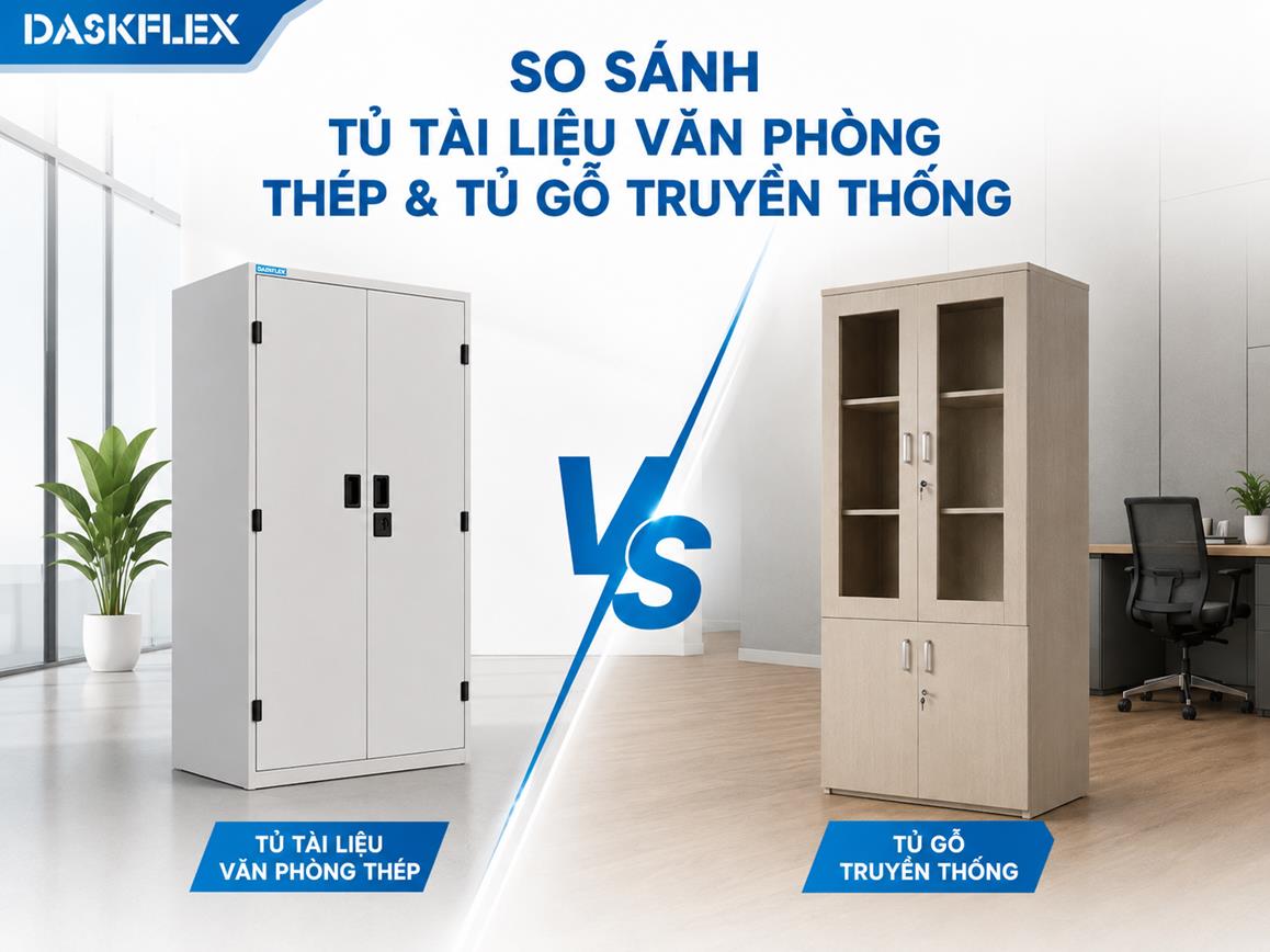Ưu điểm tủ tài liệu văn phòng thép so với tủ gỗ truyền thống