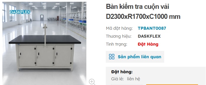 b&agrave;n kiểm tra cuộn vải