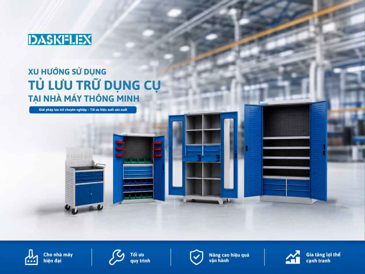 Xu hướng sử dụng tủ lưu trữ dụng cụ tại nhà máy thông minh