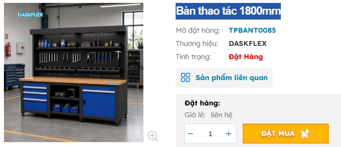 b&agrave;n thao t&aacute;c kỹ thuật daskflex