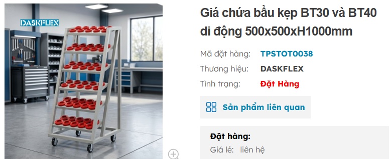 gi&aacute; treo bầu kẹp CNC