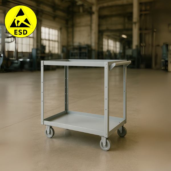 Xe đẩy chống tĩnh điện (ESD) Giải pháp tối ưu trong nhà máy điện tử, bán dẫn và lắp ráp linh kiện 