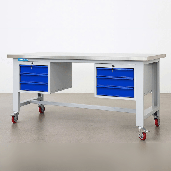 Bàn thao tác 2 tủ ngăn kéo