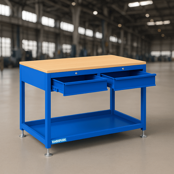 Bàn thao tác 2 tầng 2 ngăn kéo 1200x600xH800