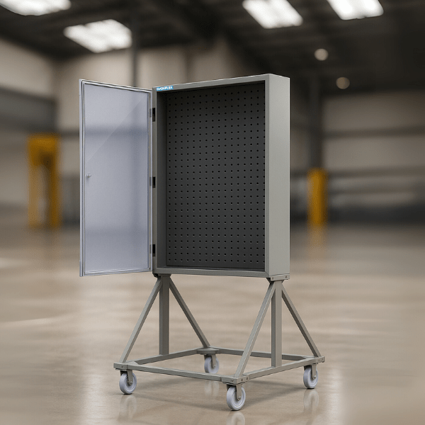 Giá trưng bày di động cánh mở Mica 800x800xH1700