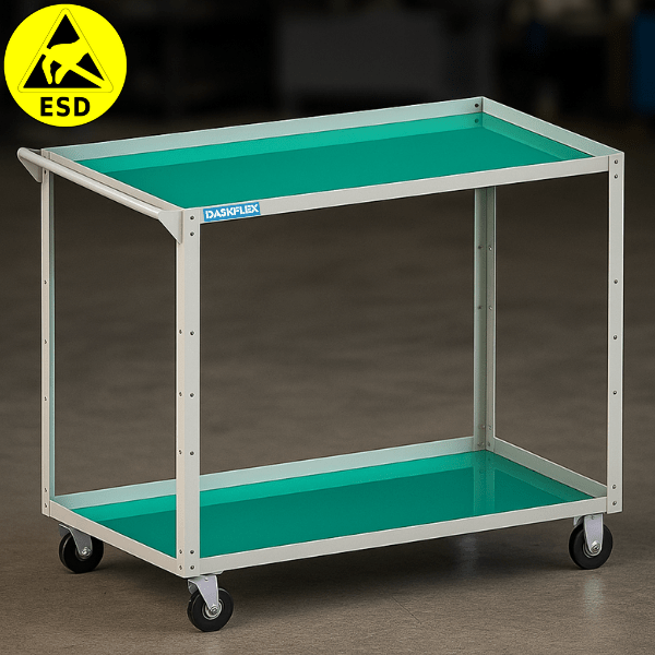 Xe đẩy 2 tầng chống tĩnh điện ESD 1150x625xH1045