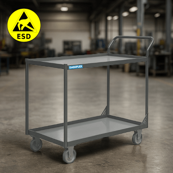 Xe đẩy chống tĩnh điện ESD 2 tầng 1190x600x920mm