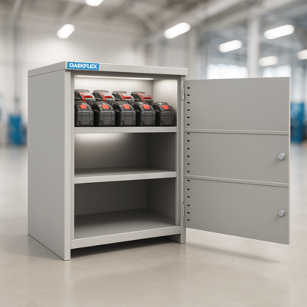 Tủ Locker đựng pin - Thép dày 5mm 500x400xH730