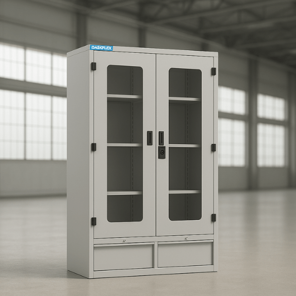 Tủ tài liệu 4 khoang - 2 ngăn kéo H1800