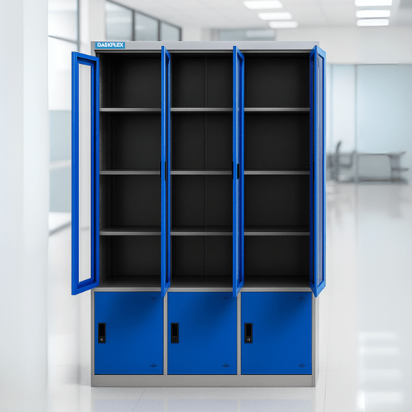 Tủ hồ sơ, tài liệu 3 cánh mica - 3 cánh kín H1800