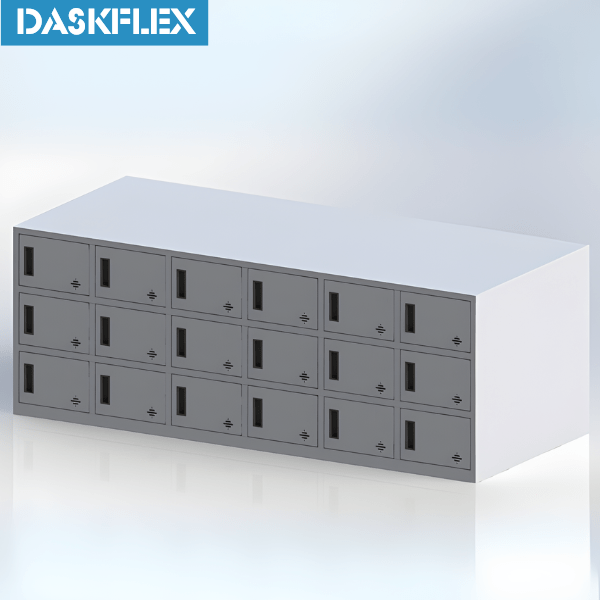 Tủ locker đựng giày 36 khoang - 2 mặt 1650x700x600