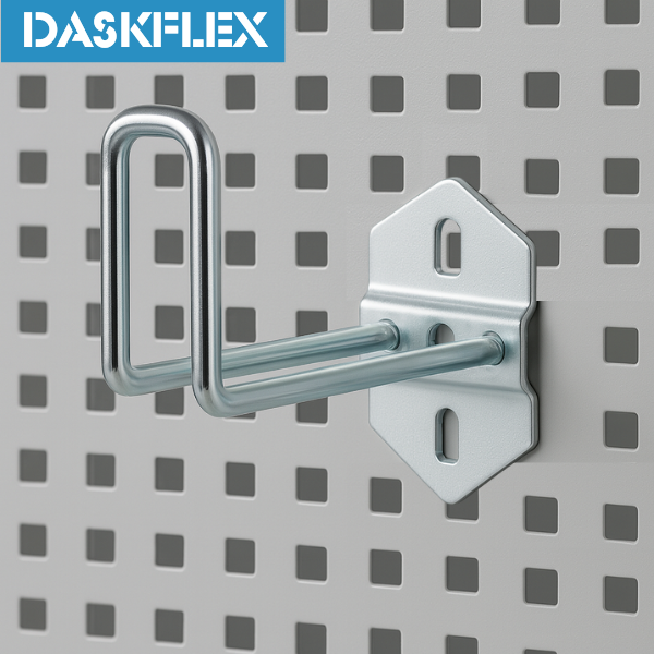 Móc đôi cong góc kín treo dụng cụ 130x60 mm