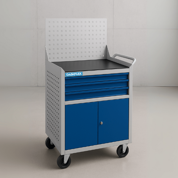 Tủ dụng cụ 3 ngăn kéo - 1 hộc tủ có bảng treo Panel 700x450xH1200