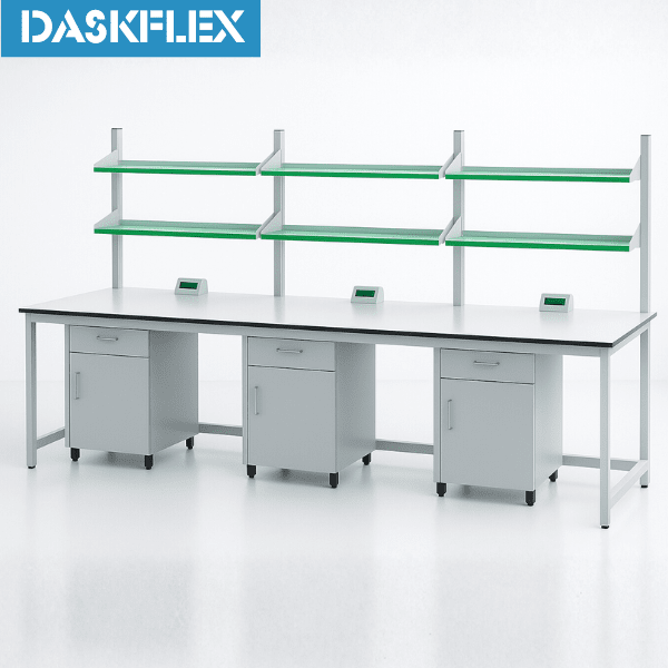 Bàn thí nghiệm áp tường L3000G có giá để đồ